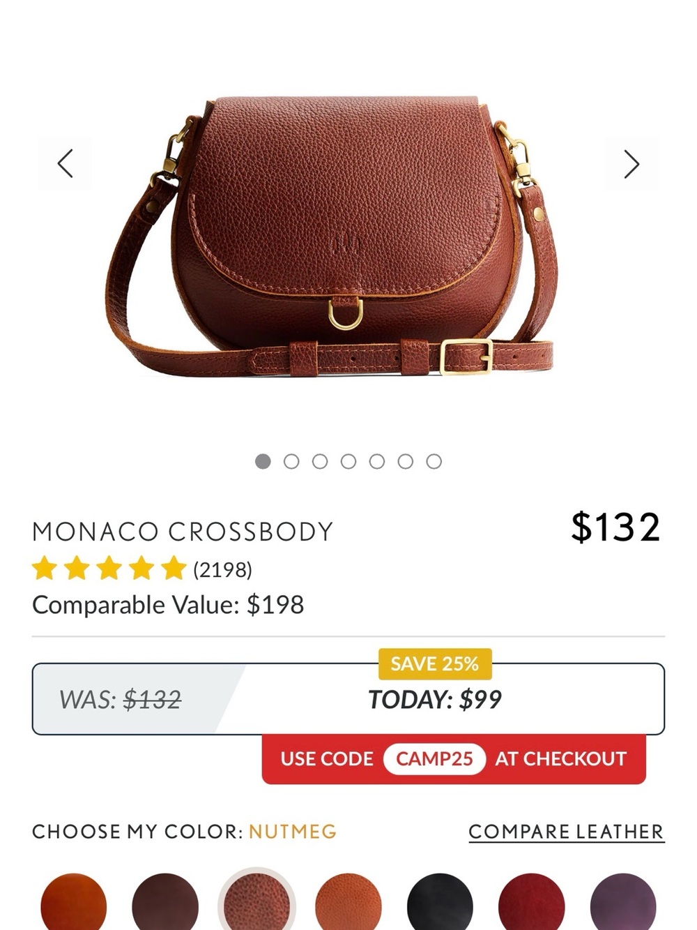 Small Monaco Crossbody Portland Leather Goods - Picture 7 of 7